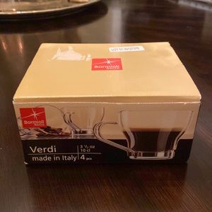 Wonderful Set of 4 Espresso Cups by Verdi - made in Italy. Brand New in Box.